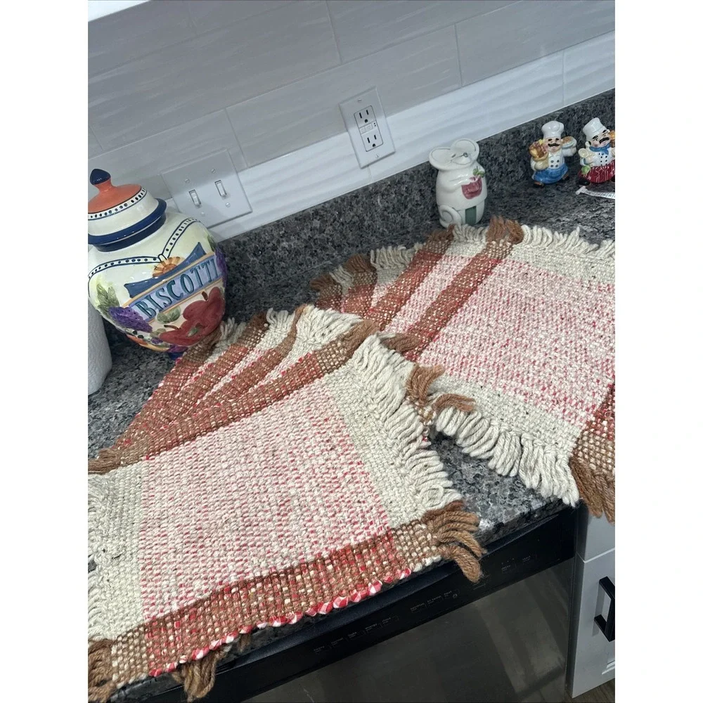 8Vintage Native American Hand Woven Wool Table Topper Southwest Placemat 18